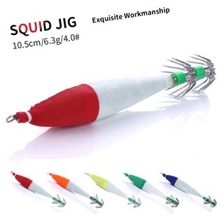 Bộ 5 Mồi Câu Cá Giả Hình Con Mực Bằng Nhựa Cứng 10.5cm-6.3g