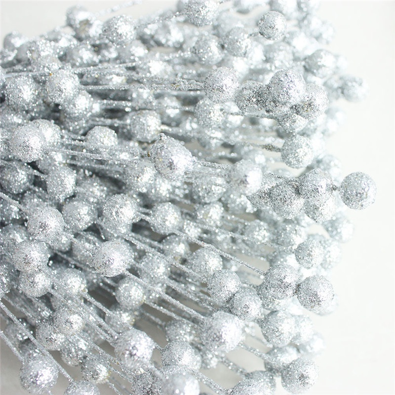 Chùm hạt dẻ cười nhân tạo màu vàng kim / bạc / đỏ dùng để trang trí nội thất