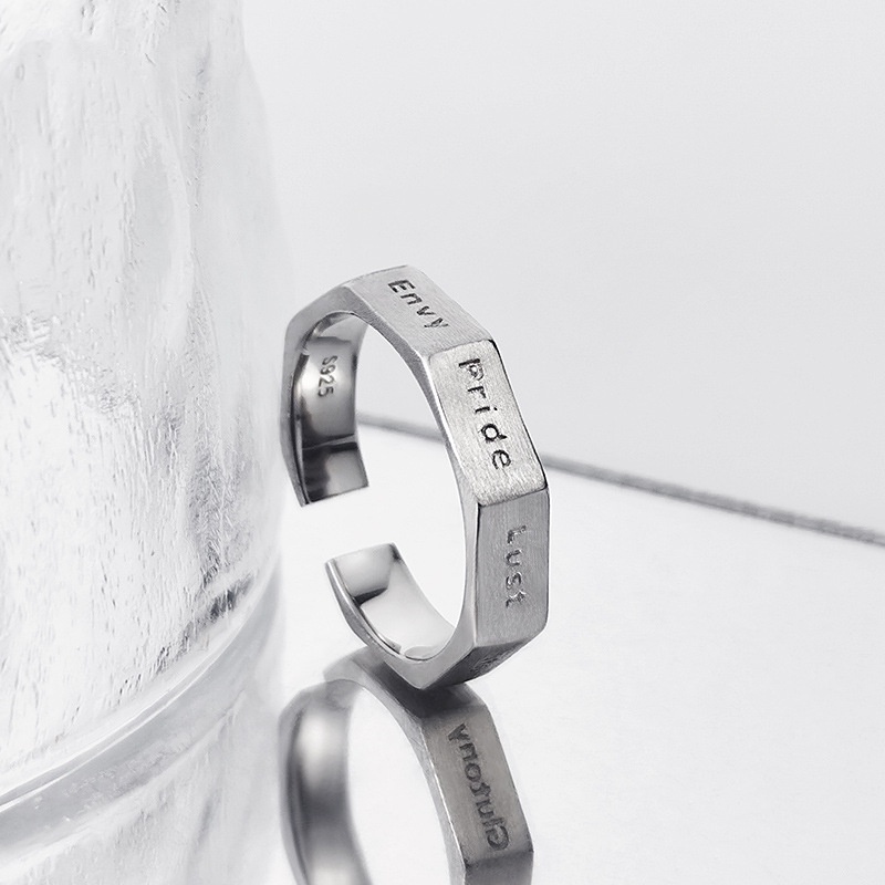 Nhẫn Trang Sức Có Thể Điều Chỉnh Phong Cách Retro Bằng Bạc 925 Cho Nam Nữ F826