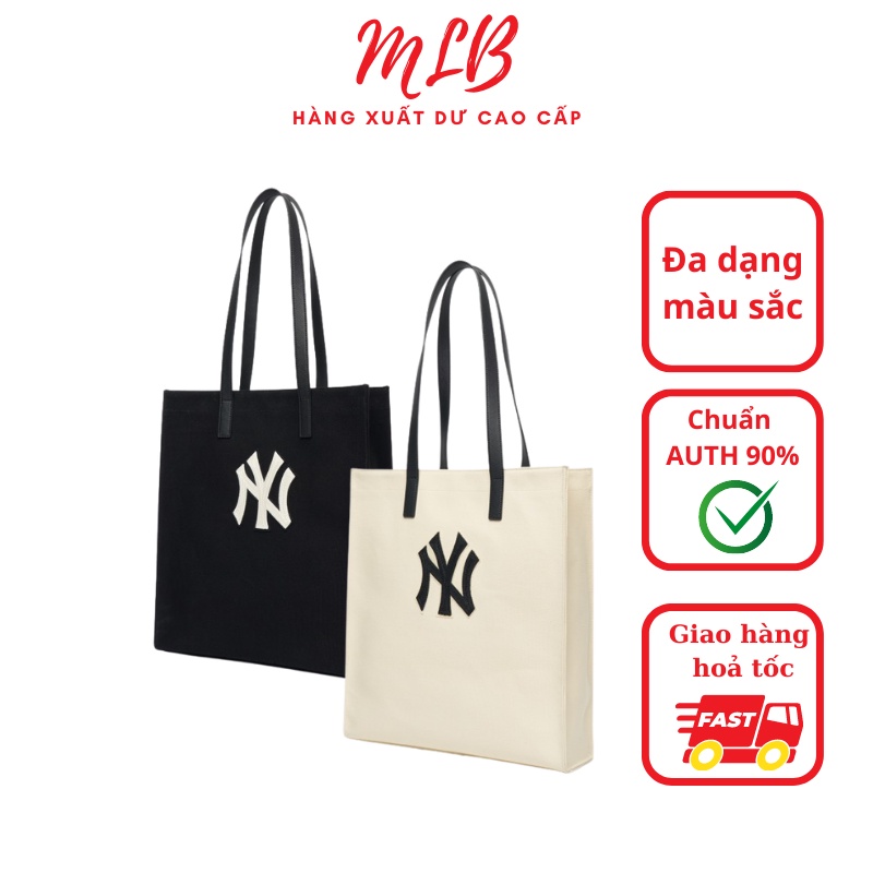 Túi tote MLB hoạ tiết thuê chữ NY dành cho cả nam và nữ phong cách Hàn Quốc - Hùng Nón Hiệu