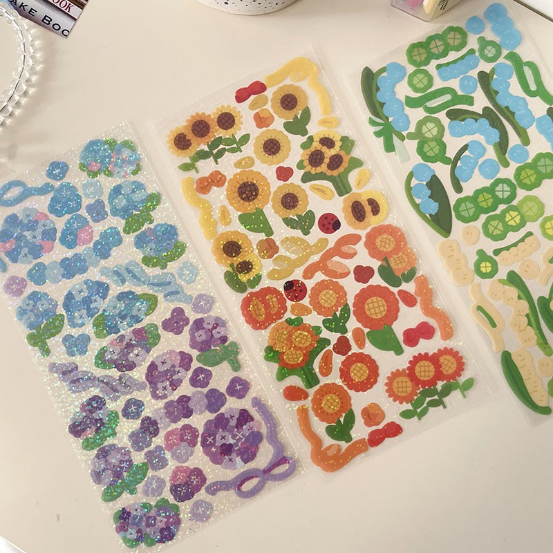 Sticker confetti và hoa Infeel.me decor sticker trang trí sổ tay | MST413 | miaoslittleforest
