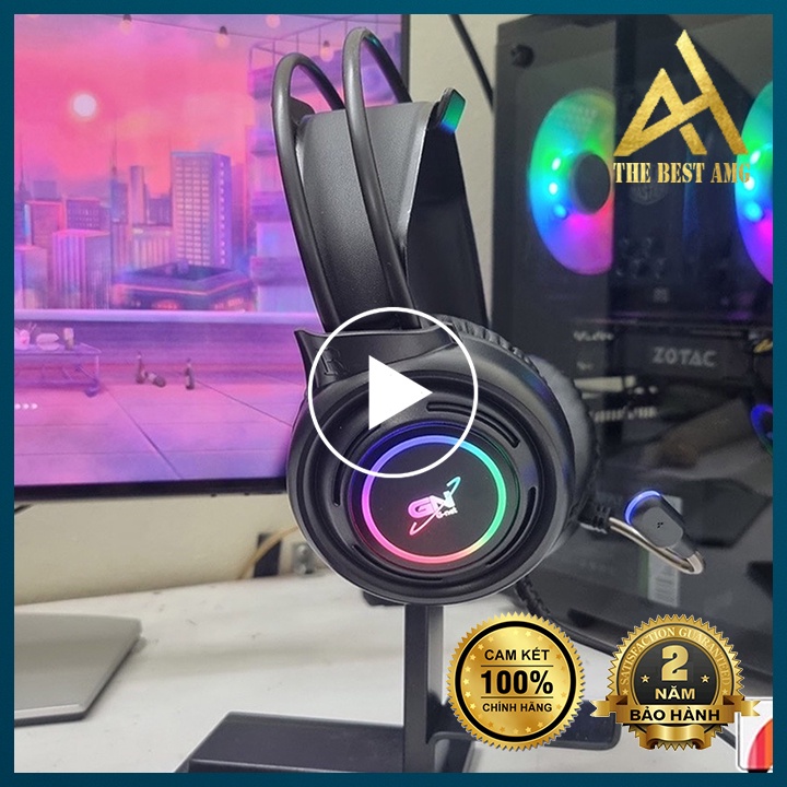 Tai Nghe Máy Tính Có Mic Gaming Laptop Led Rgb Headphone Chụp Tai Gnet GH3 Nghe Nhạc Chơi Game Có Dâ