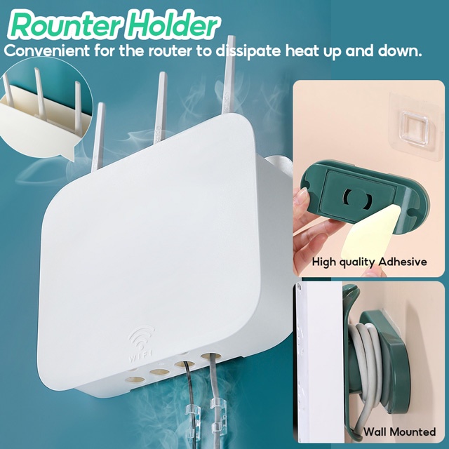 Giá đỡ dây điện tự dính sắp xếp dây xoay 360 ° không cần đục lỗ cho tường nhà bếp văn phòng