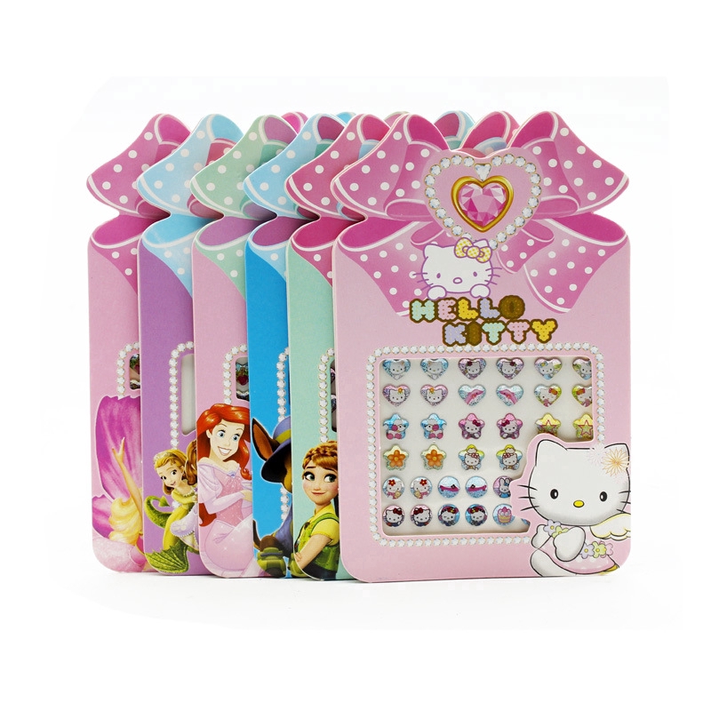 Phim hoạt hình của trẻ em 3D drip keo dán tai Stickers Nail Art Stickers không có cô gái cần lỗ tai-sinh nhật-giải thưởng-Quà tặng