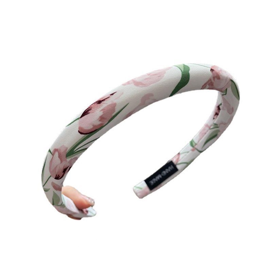 Băng Đô Cài Tóc Bằng Xốp Mỏng Hình Hoa Tulip Đơn Giản Phong Cách Hàn Quốc Cho Nữ