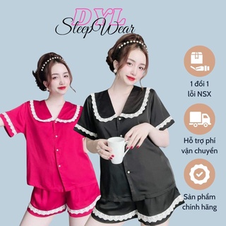 Đồ mặc nhà phong cách tiểu thư, đồ bộ mặc nhà phối ren xinh xắn form rộng thoải mái