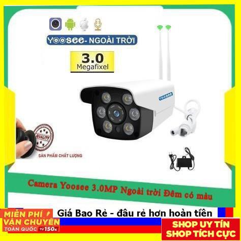 Trợ giá'' Rẻ Vô địch Shopee Camera ko dây Yoosee 3.0MP Ngoài trời Đêm có màu