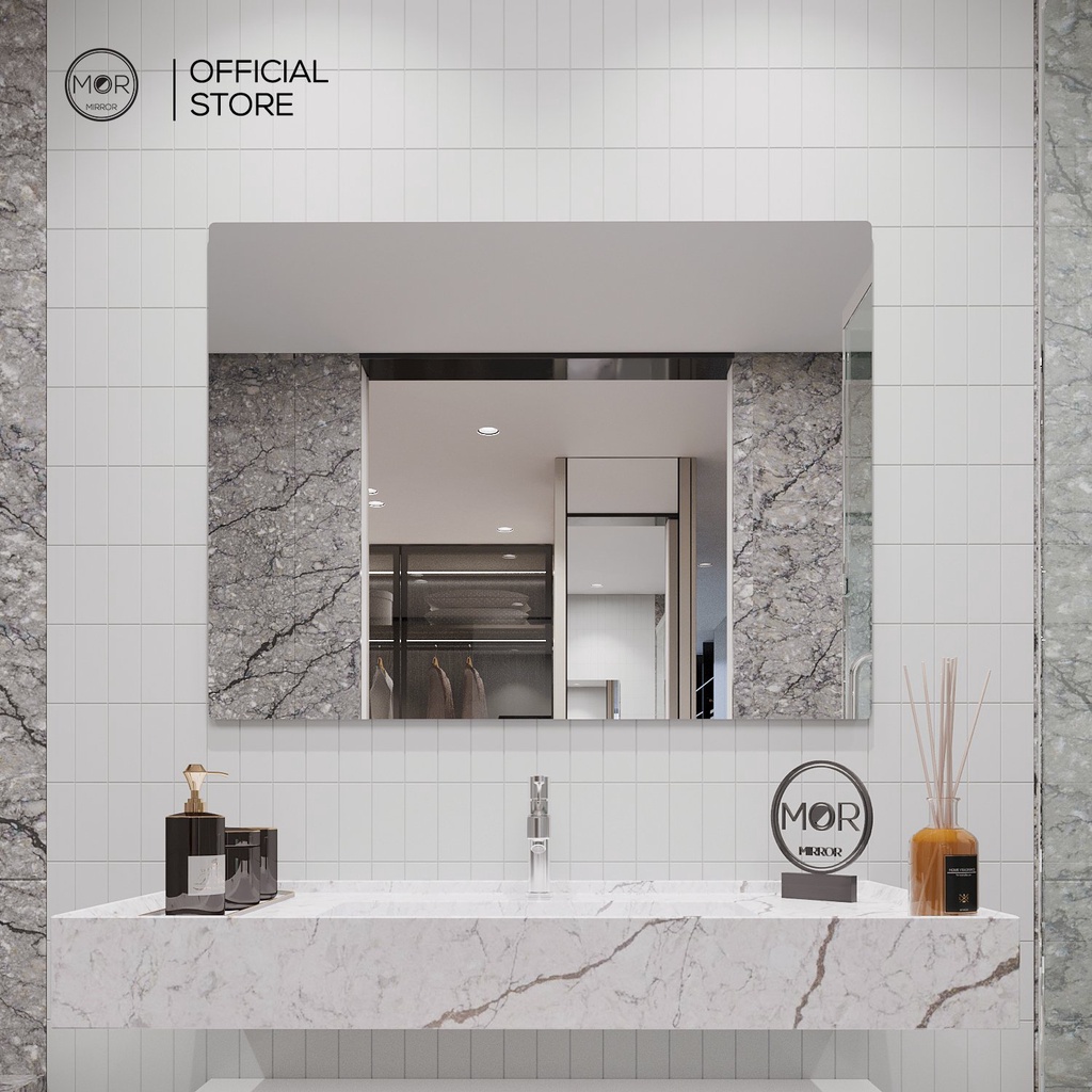 Gương Treo Tường Hình Chữ Nhật Decor Phòng Tắm Cao Cấp MOR MIRROR Nhiều Kích Thước Đầy Đủ Phụ Kiện Treo