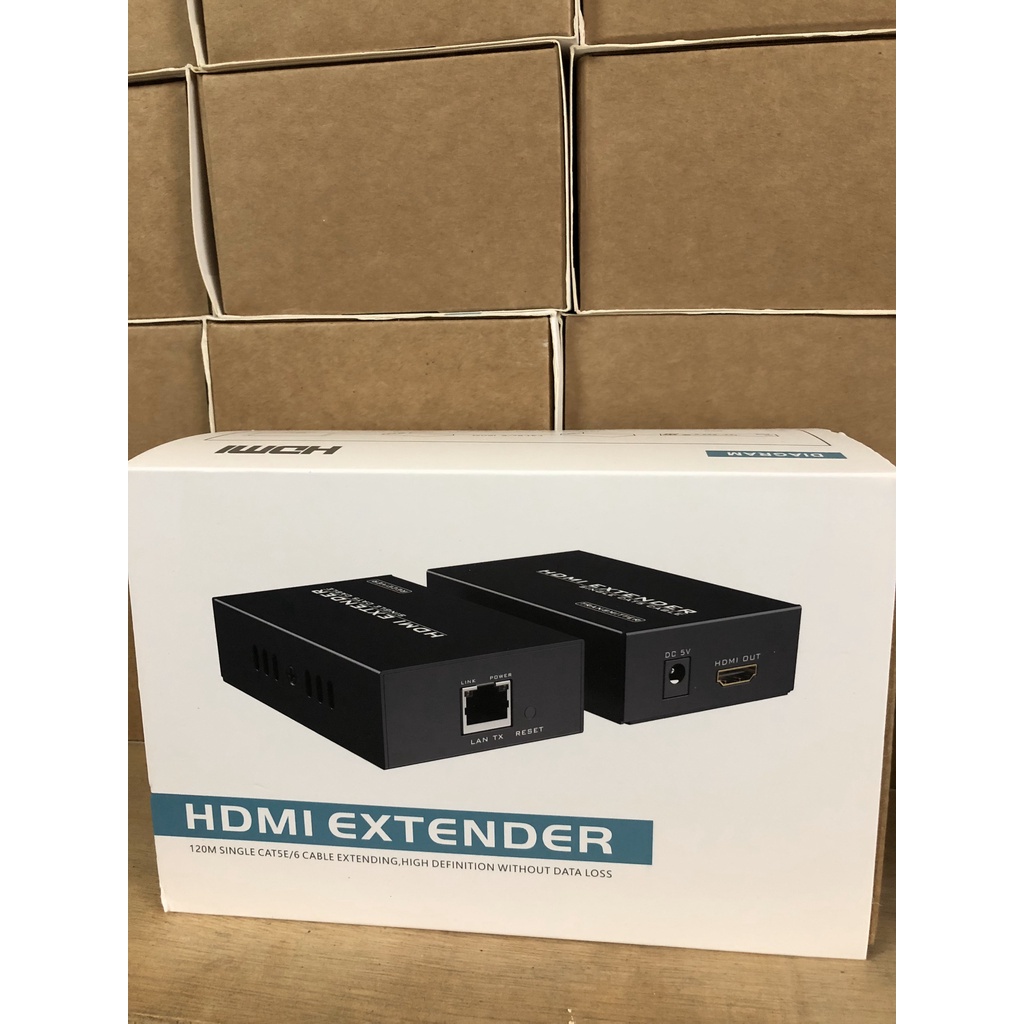 Bộ Kéo dài tín hiệu HDMI 120m bằng dây mạng Cat5e/Cat6e