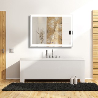 Gương soi phòng tắm, bàn trang điểm đèn led, cảm ứng, có sấy khô DP313A 60x80cm. Hàng nhập khẩu cao cấp.