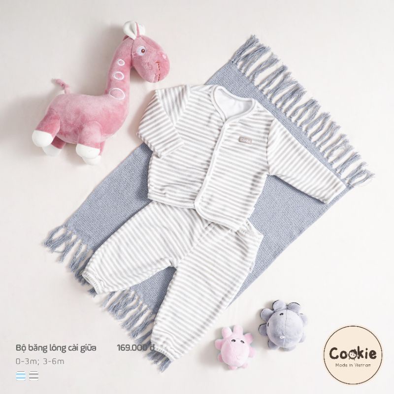 Bộ Sơ Sinh Băng Lông Cookie C6 • 0-3M 3-6M • Choding Home