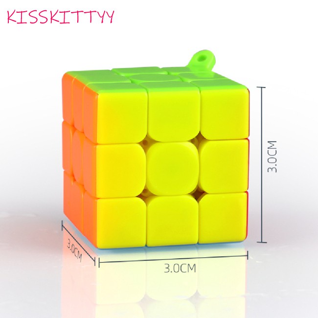 kisskittyy  Magic Cube Keychain 3x3x3 Plastic Cube Pendant Educational Child Gamestwist Puzzle Toys For Children Gift Toys infinity cube magic rubik blocks Good rubik blocks