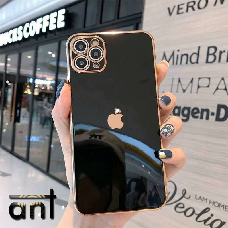 Ốp Lưng Iphone Viền Vuông Iphone 12 -  Logo Táo Viền Si Sang Trọng 6splus/7plus/8plus/xs/xsmax/11/11promax-Vincase