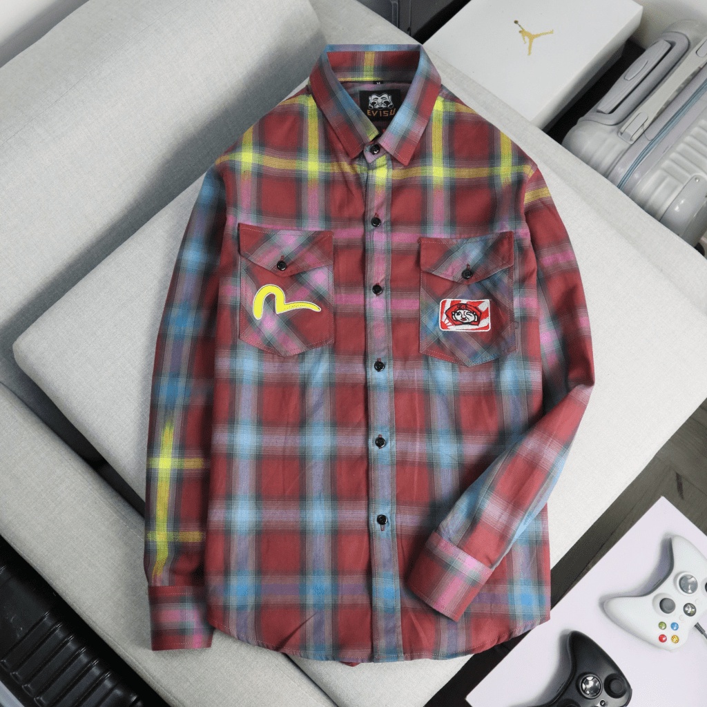 ÁO SƠ MI EVS CARO ĐỦ MÀU SẮC SIÊU ĐẸP CHẤT LỤA COTTON THOÁNG MÁT, FORM ĐẸP CHUẨN GU THỜI TRANG TM
