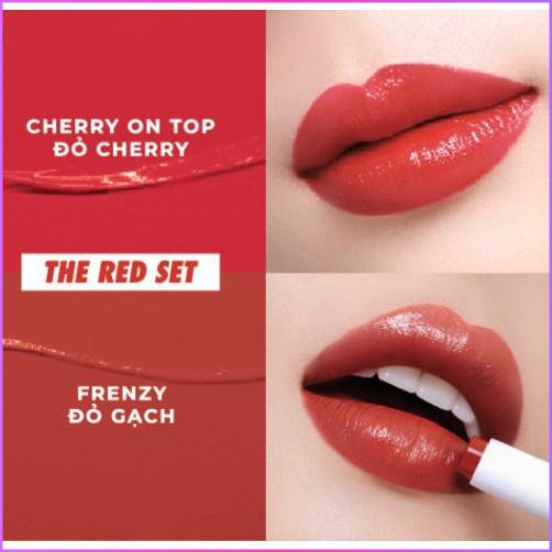 Son Màu Đỏ Cherry Flansome - Cherry On Top Giữ Màu Lâu Trôi Suốt Nhiều Giờ Nhưng Vẫn Giữ Độ Dưỡng Ẩm Cho Môi Căng mọng