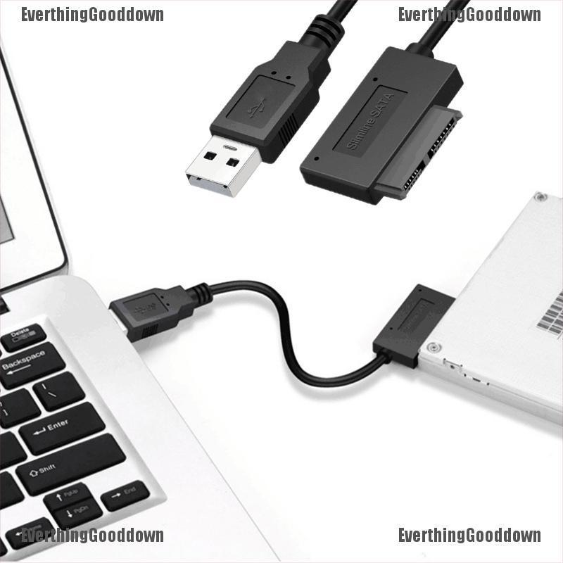 Cáp Chuyển Đổi Usb 2.0 Sang Sata 7p + 6p Cho Laptop Dvd / Cd Rom