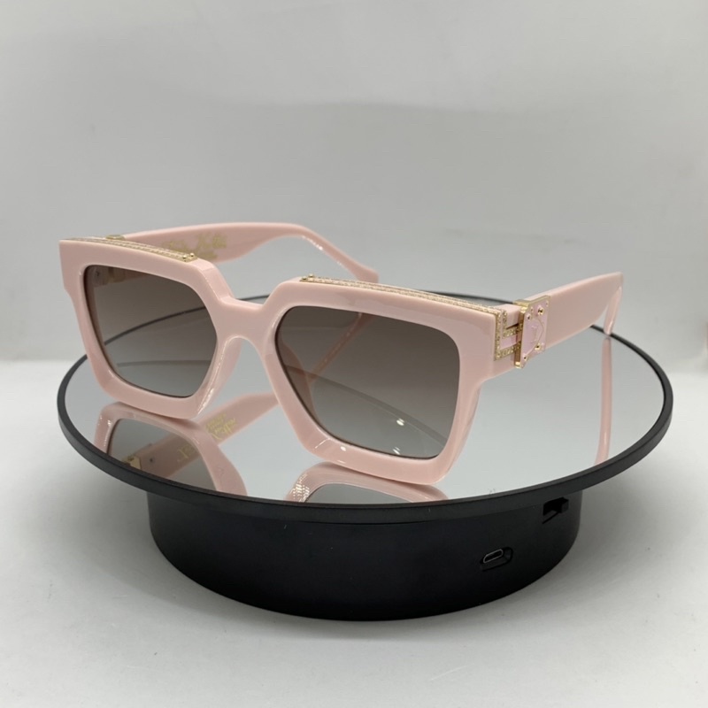 Kính Mát Nam Nữ Dáng Vuông Màu Xanh Trắng Đen Vàng Hồng