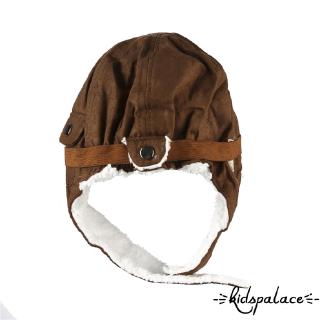 Mùa Đông Cho Bé Tập Đi Bé Trai Bé Gái Trẻ Em Phi Công Aviator Mũ Ấm Áp Mũ Dễ Thương Beanie Màu Coffe Đen