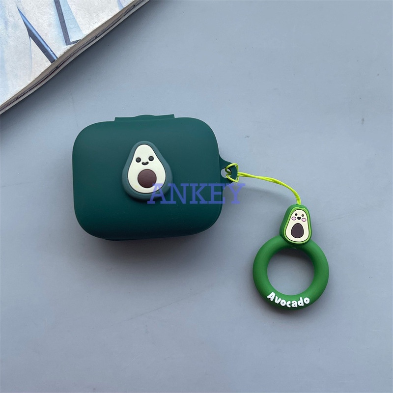 SONY Linkbuds WF-L900 S LS900N Vỏ Bảo Vệ Hộp Sạc Tai Nghe Bằng Silicon Mềm Chống Sốc Hình Quả Bơ Dễ Thương Kèm Móc