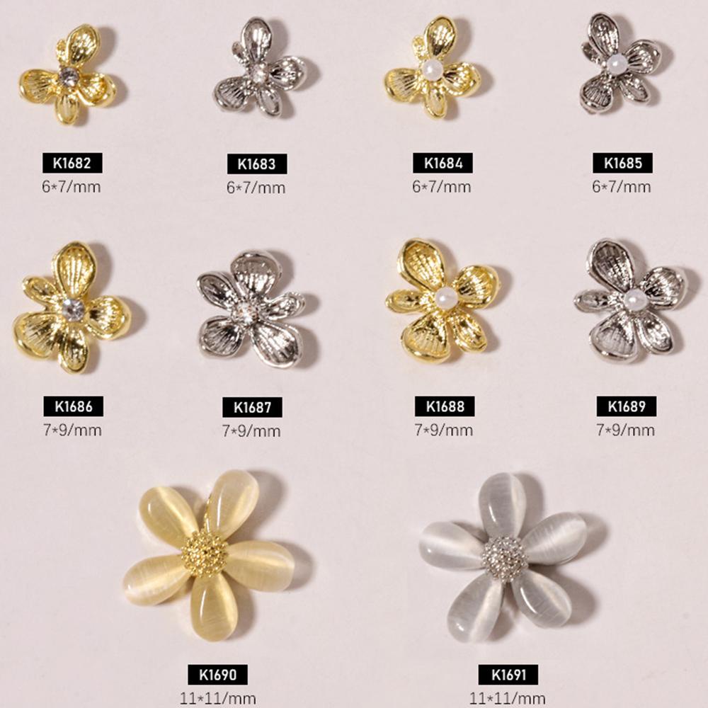 Phụ Kiện Trang Trí Móng Tay Hình Hoa Xinh Xắn|Set 1 / 5 Phụ Kiện Trang Trí Móng Tay Phong Cách Nhật Bản