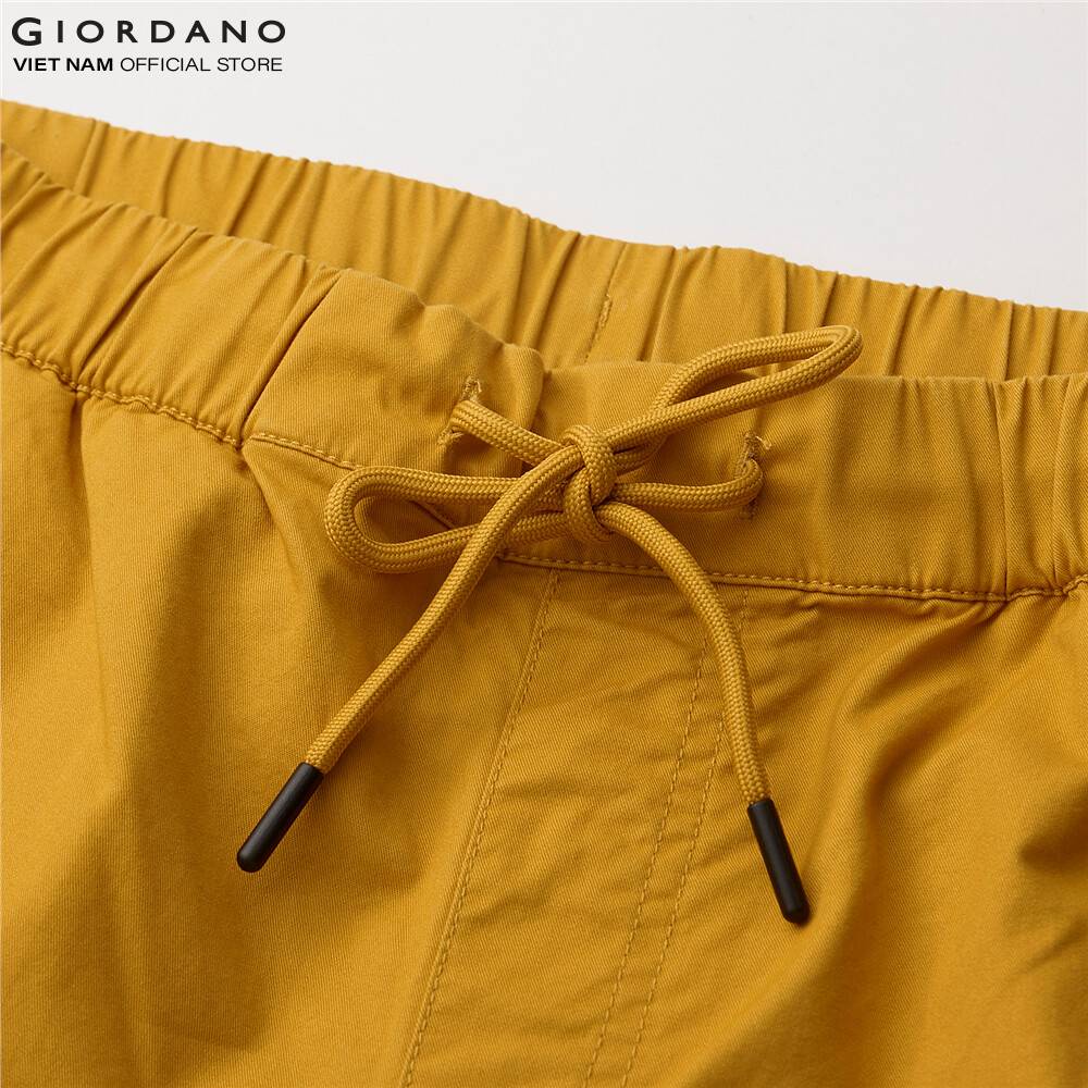 Quần Shorts Lưng Thun Kaki Nam Giordano 01101205