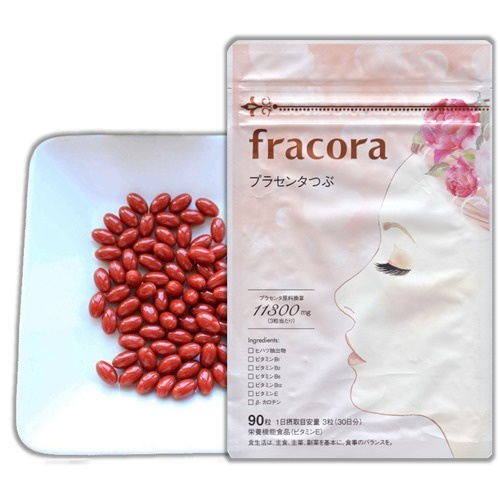 VIÊN UỐNG NHAU THAI FRACORA WHITE PLACENTA 11,300mg  - Nhật Bản