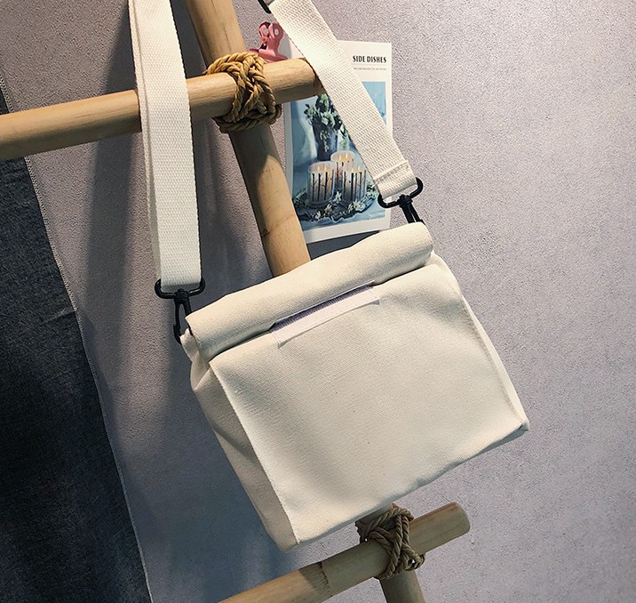 [OUYOU]Đeo Chéo Thời Trang  Túi Vải Túi Xách Dành Cho Nữ Hình Gấu Đáng Yêu Phong Cách Retro Cho Nữ