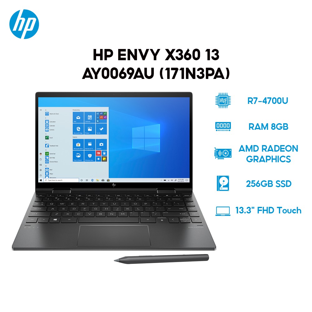 Laptop HP Envy x360 13-ay0069AU 171N3PA R7-4700U | 8GB | 256GB | 13.3&quot; FHD Touch | Win 10