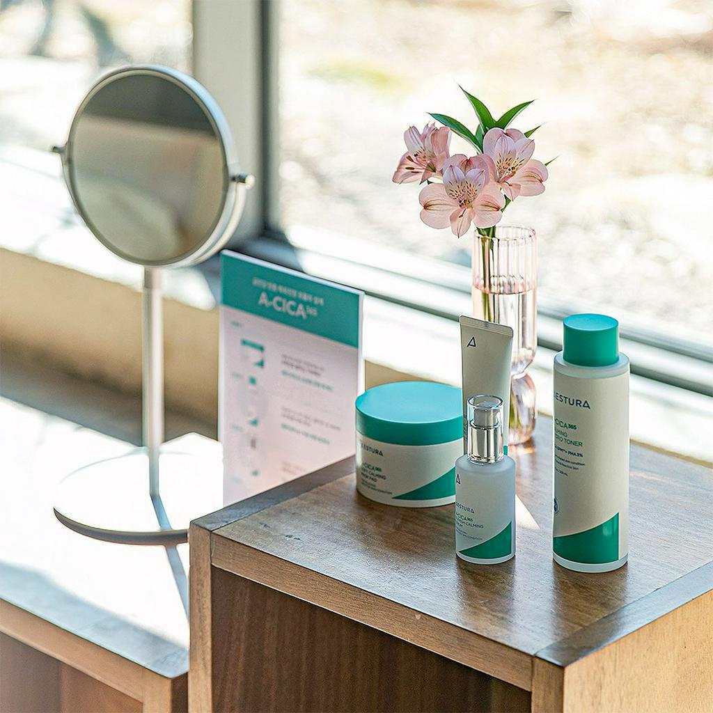 AESTURA A-Cica 365 Calming Hydro Toner / Stress Relief Cream-Essence / Soft Calming Mask Pad / Blemish Calming Serum / Calming Cream - For Relieving Irritated Skin Condition