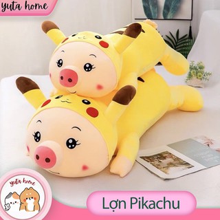 Gấu Bông Lợn Biến Hình Pikachu Size To Heo Biến Hình Màu Vàng Dễ Thương Yuta Home
