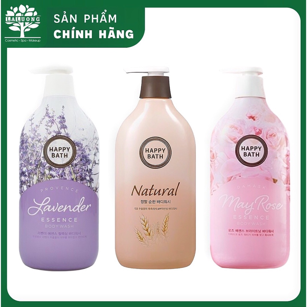Sữa Tắm Happy Bath Essence Body Wash 900ml Hương Hoa Hồng, Lavender, Sữa Gạo - Laluong Beauty