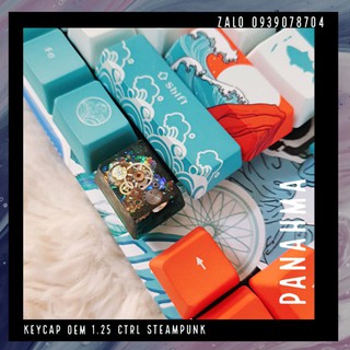 Keycap OEM 1.25u Resin Toxic Steampunk - Resin Nút bàn phím hình bánh răng nút Ctrl