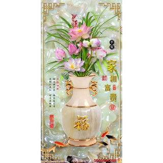 TRANH DÁN TƯỜNG 3D BÌNH HOA, LỌ HOA NHIỀU MẪU