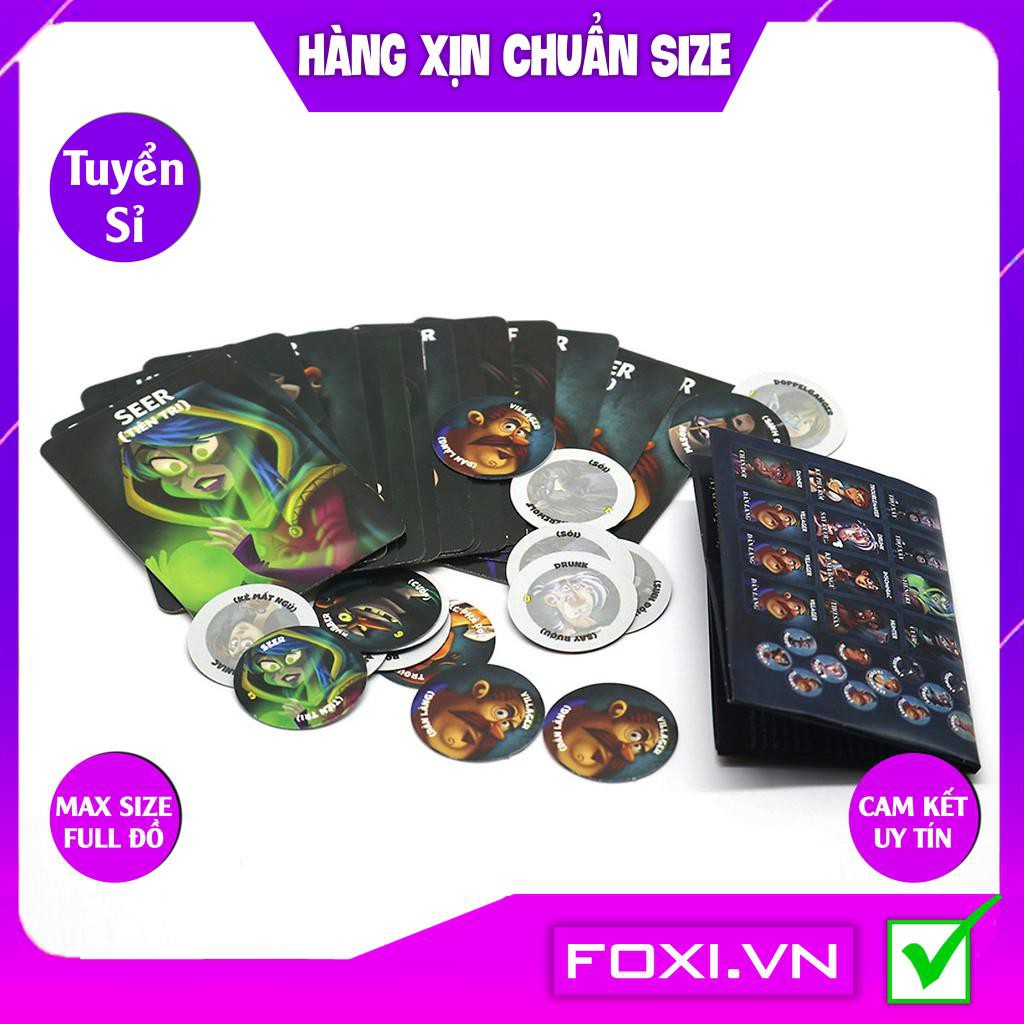 Boardgame Ma Sói One Night Ultimate Werewolf-Phiên bản Việt Hóa-Bài Cao Cấp-Trò chơi trí tuệ-Kịch tính-Hấp dẫn-Thú vị