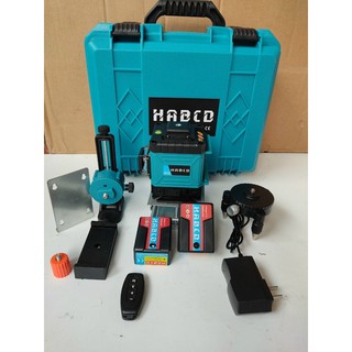 Máy laze 12 tia xanh HABCO , máy 2 pin dày , có điều khiển chỉnh từ xa tiện dụng