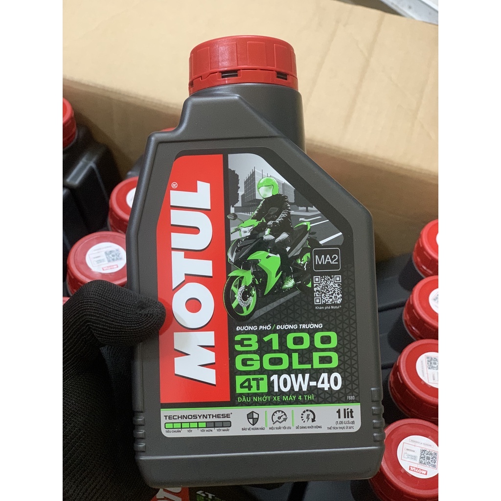 Nhớt Motul 3100  GOLD 4T 10w-40  Dung tích 1L