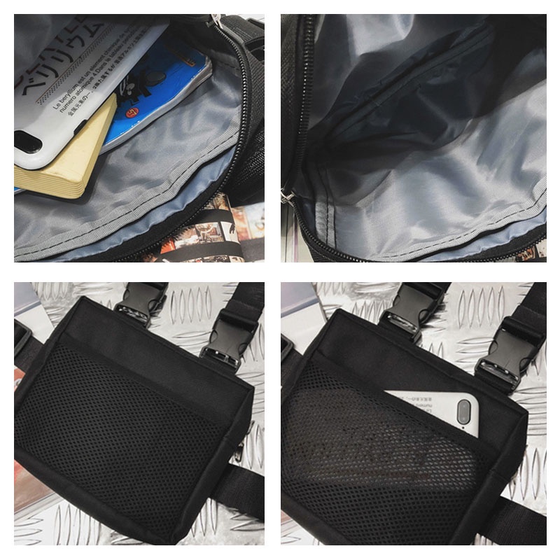 Leacat Streetwear Tactical Hip-Hop Chest bag Two vest pockets | BigBuy360 - bigbuy360.vn