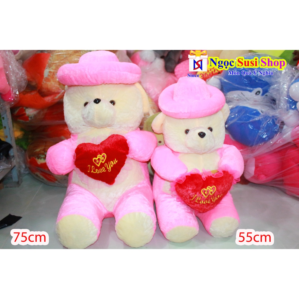 GẤU NÓN ÔM TRÁI TIM SIÊU DỄ THƯƠNG - NGẪU NHIÊN MÀU