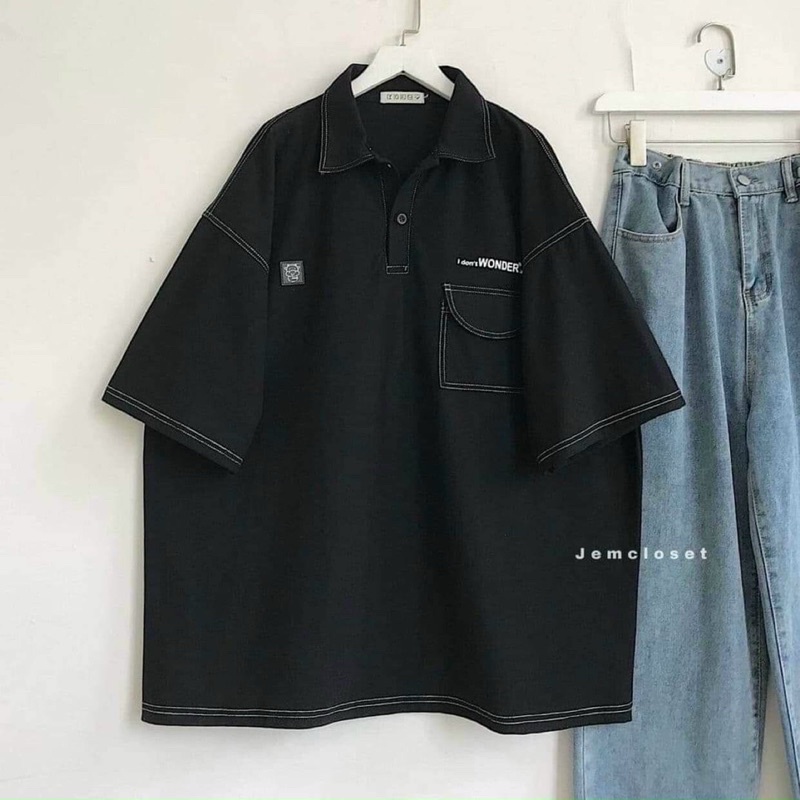 Áo thun polo có viền chỉ nổi | BigBuy360 - bigbuy360.vn