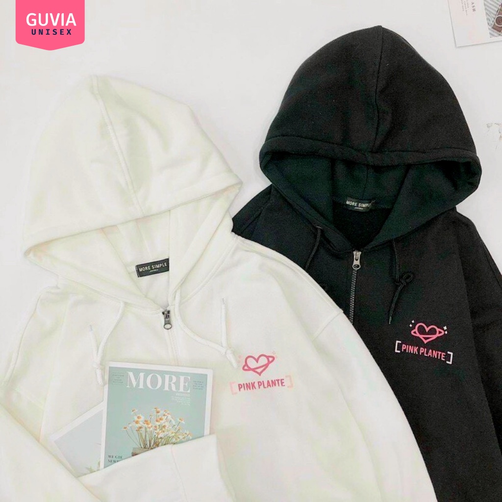 Áo khoác Hoodie nỉ FE PINK PLANTE MOON Dây Kéo form rộng ulzzang Unisex áo nỉ bông nữ AKN24 Guvia | BigBuy360 - bigbuy360.vn