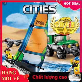 [Giảm giá] Lego City Urban 02027 xếp hình xe kéo thuyền buồm_Hàng cao cấp