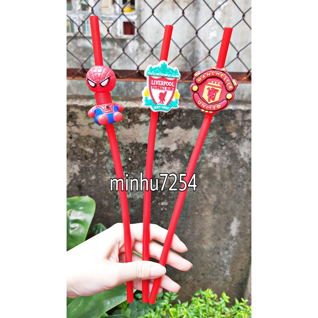 ỐNG HÚT 3D HOẠT HÌNH NHỰA CỨNG DỄ THƯƠNG