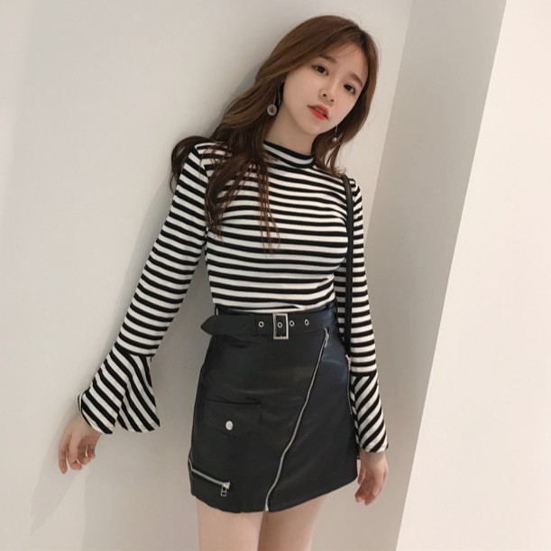 CHÂN VÁY DA PHỐI NỊT FORM CHUẨN (HÀNG DA CHẤT LƯỢNG) | BigBuy360 - bigbuy360.vn