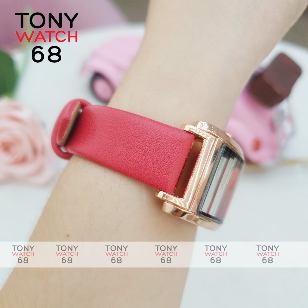 Đồng hồ nữ SKMEI dây da mặt vuông vền vàng chính hãng Tony Watch 68 | BigBuy360 - bigbuy360.vn