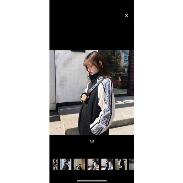 Áo khoác dù 2 lớp, áo khoác gió nam nữ màu đen chạy viền gucci phối tay trắng đi chơi cháy phố, cá