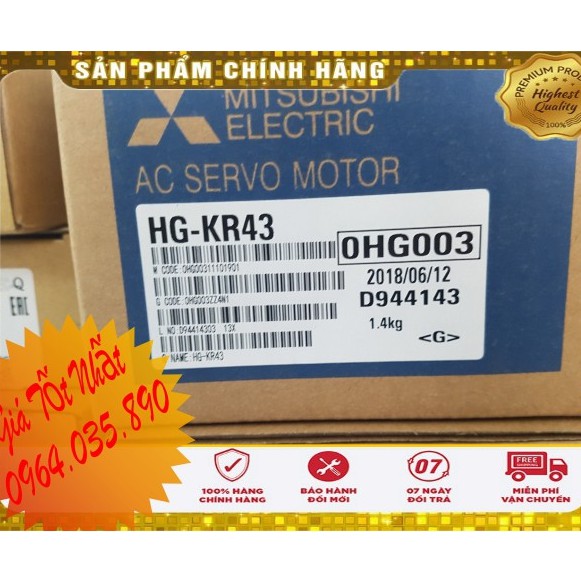 Động cơ Servo Motor HG-KR43 Mitsubishi Giá Tốt Nhất. Cam kết Hoàn tiền nếu sản phẩm có bất cứ sai sót gì