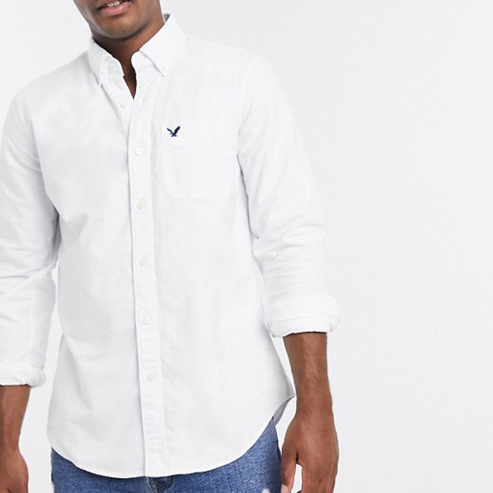 Áo Sơ Mi Nam Dài Tay Oxford American Eagle Trắng
