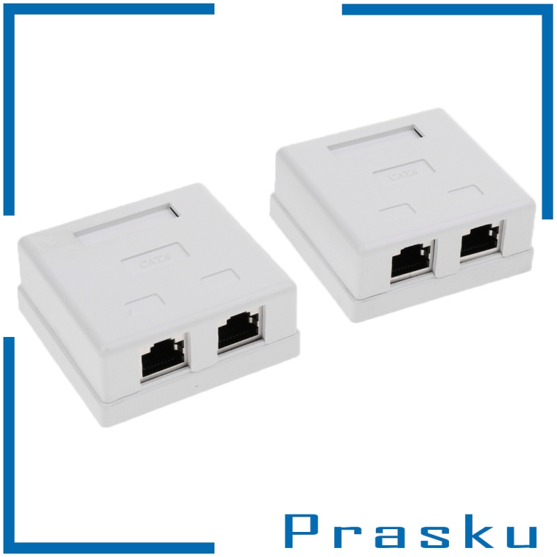Set 2 Hộp Đựng Mạng Internet 2 Cổng Cat6 Gắn Tường Tiện Dụng | BigBuy360 - bigbuy360.vn