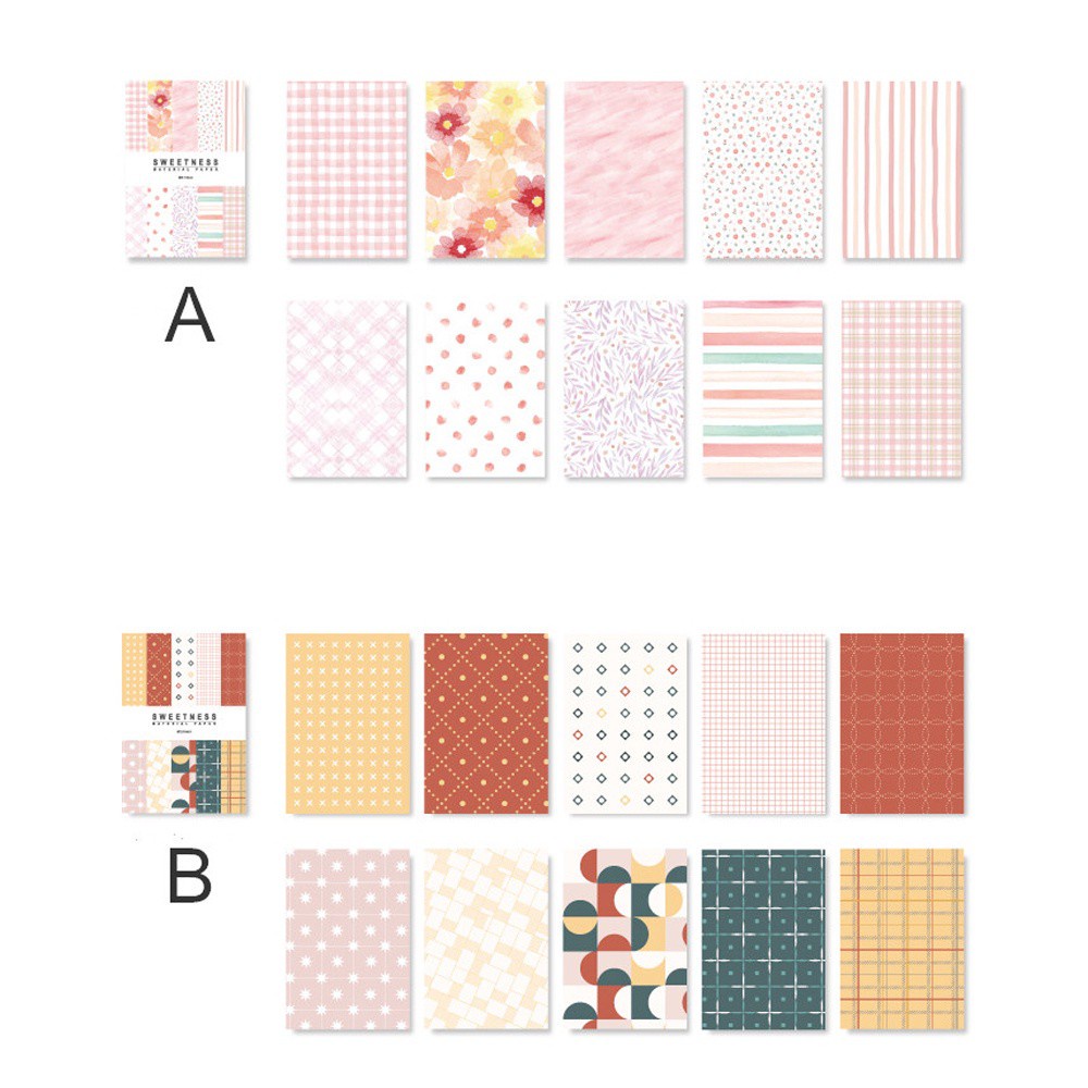 Set 50 thẻ giấy trang trí sổ tay thủ công với 10 kiểu tùy chọn