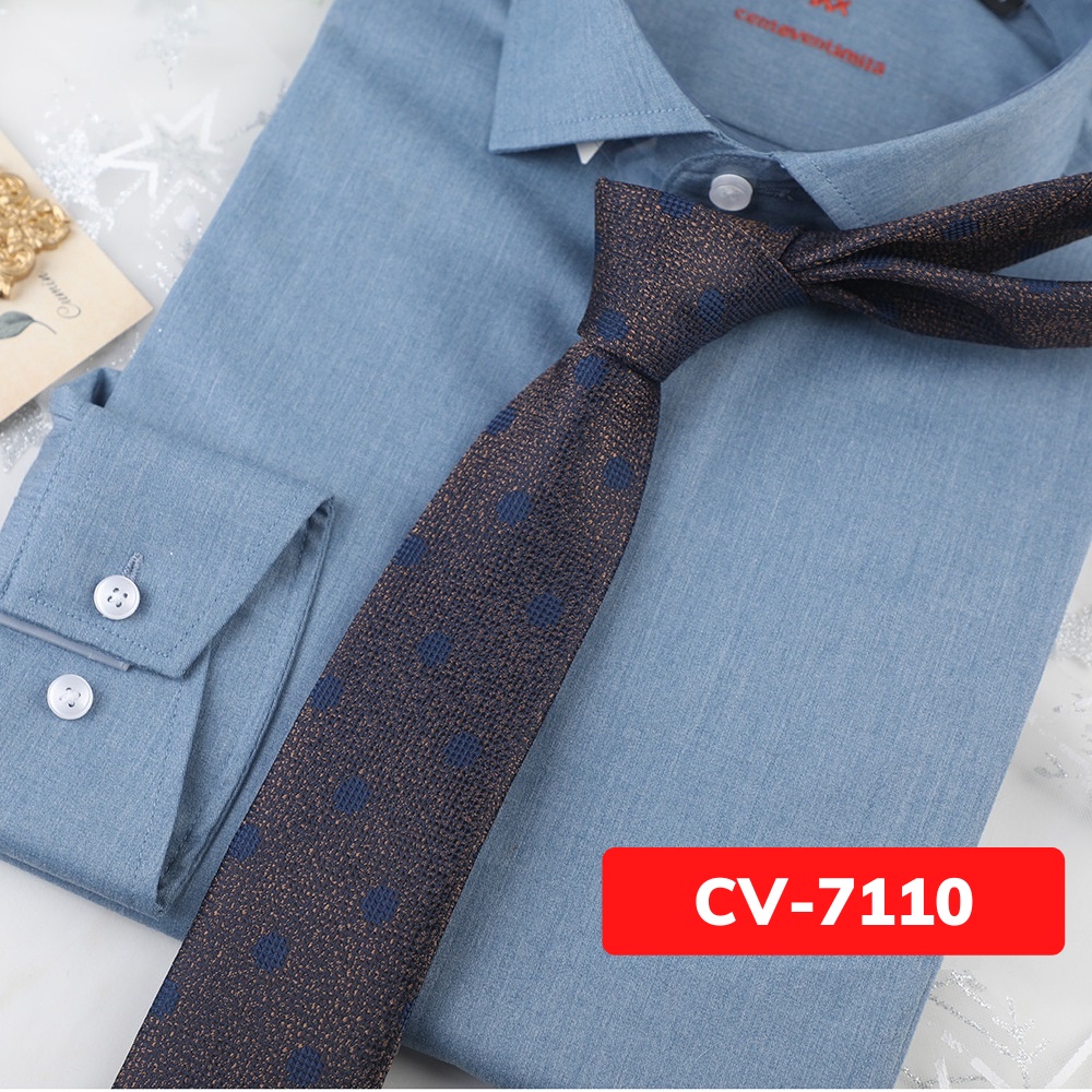Cravat Nam cỡ trung 7cm cao cấp nhiều mẫu lựa chọn, cà vạt chú rể, Cavat dự tiệc, Calavat công sở CV-7110